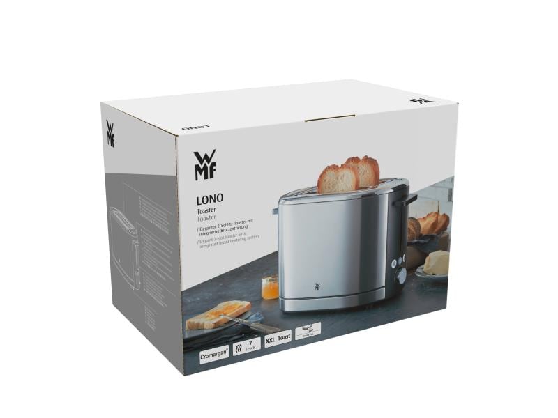 WMF Toaster LONO Silber Doppelschlitztoaster mit sieben Bräunungsstufen