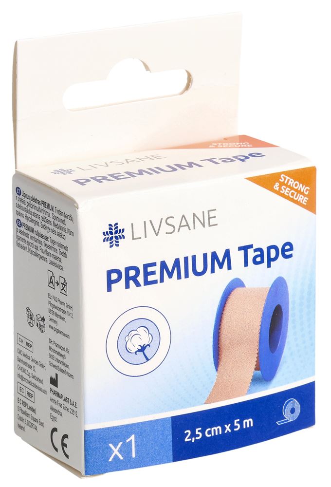 LIVSANE Premium Fixierpflaster<br>1 Stück, Pflaster, 2.5cmx5m