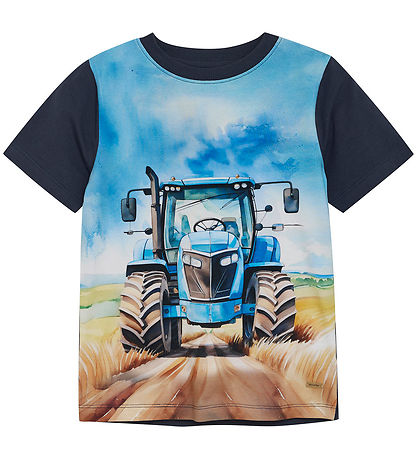 Minymo T-Shirt - Blue Nights m. Print
