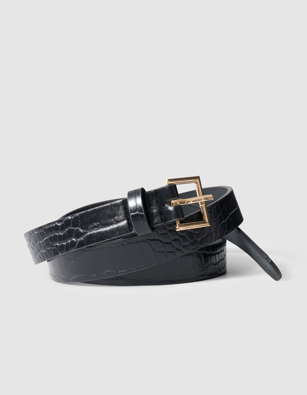 Croco Riem Zwart/Goud