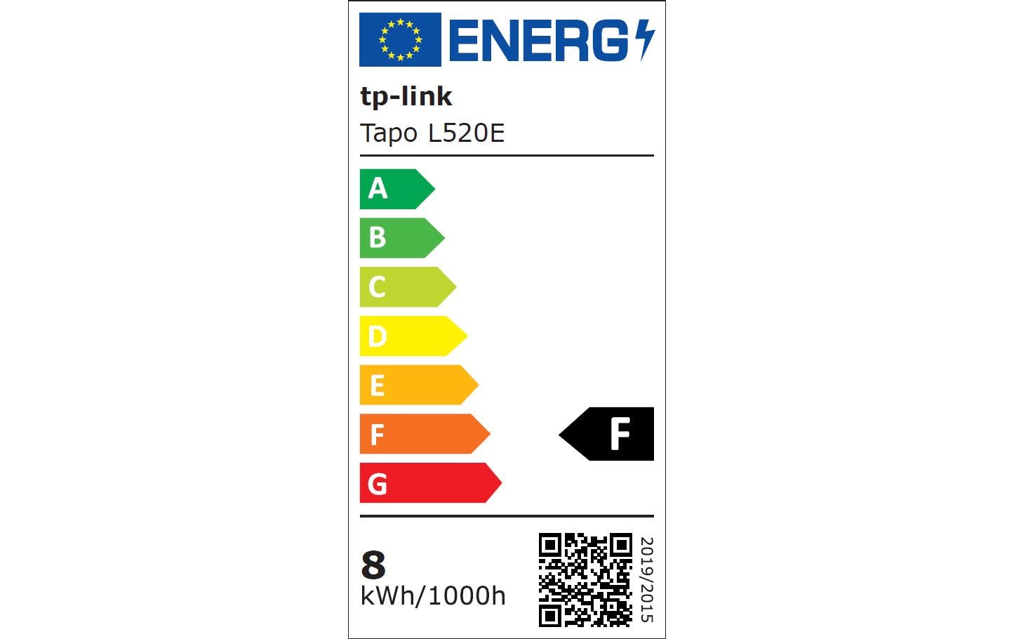 Leuchtmittel Tapo L520E 1 StückTapo Smart WLAN Glühbirne, Tageslicht, dimmbar