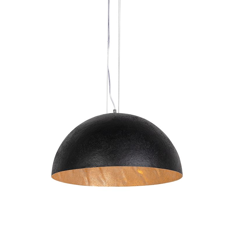 Industriële hanglamp zwart met goud 50 cm - Magna