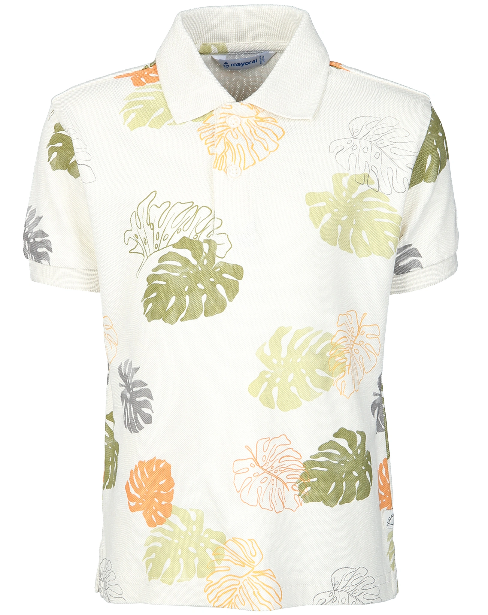 Poloshirt MONSTERA LEAVES in creme