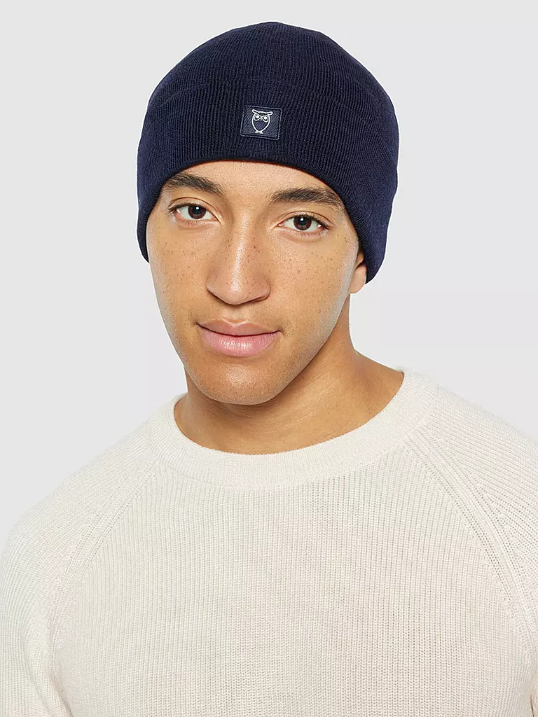 KNOWLEDGE COTTON APPAREL Mütze - Haube blau