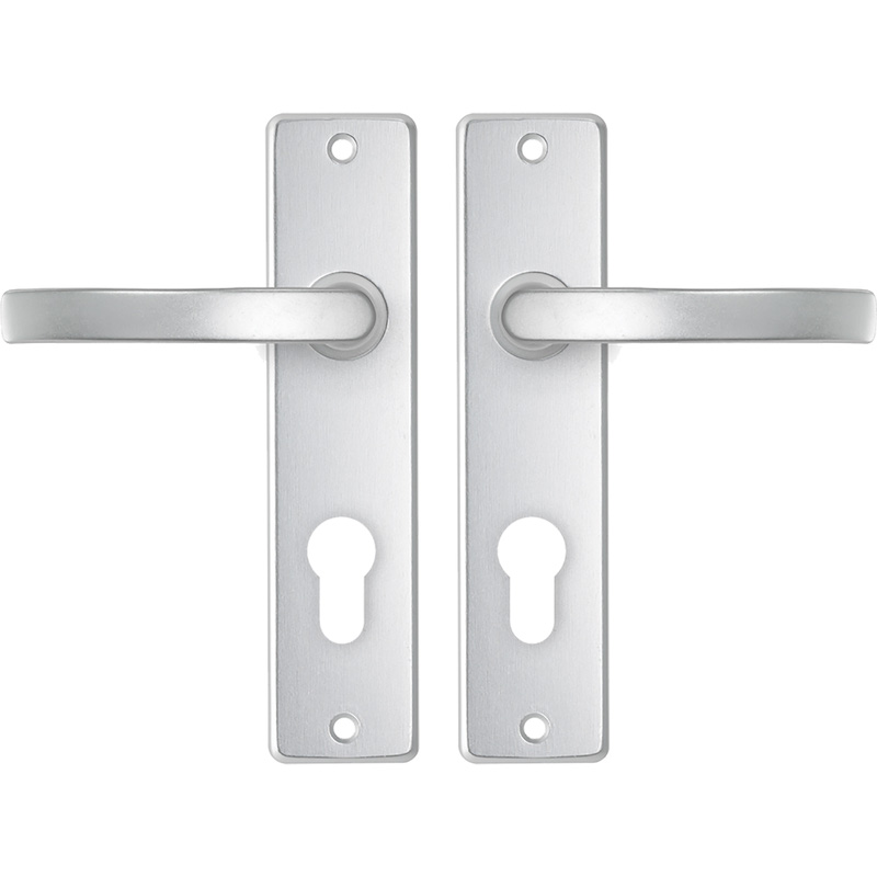 AXA Binnendeurbeslag (basic) Edge kruk Blok PC72 Aluminium