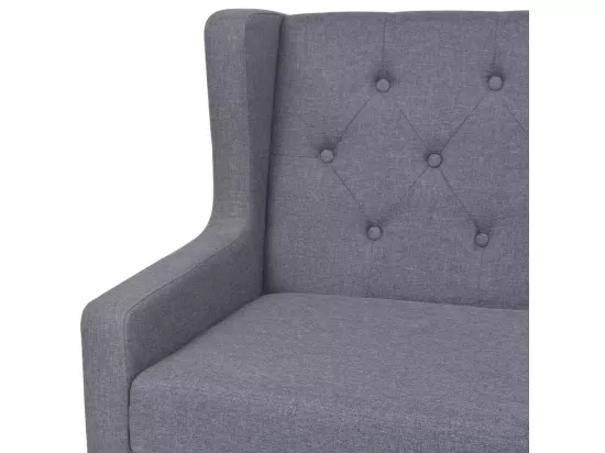 NETTLIFE Canapé à 3 places tissu gris
