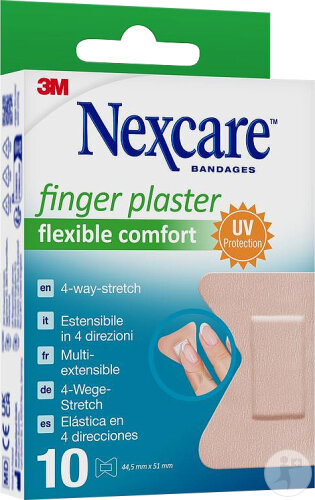 Nexcare Flexible Comfort Pansements Doigts Multi-Extensibles 10 Pansements
