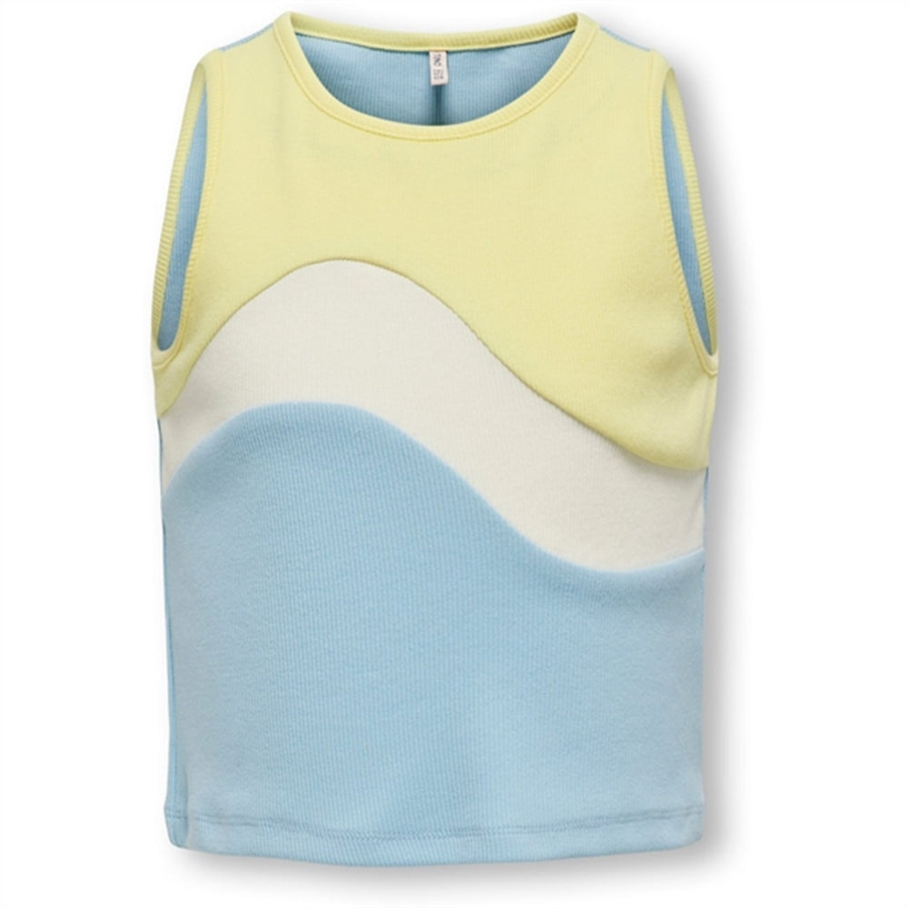 Køb Kids ONLY Clear Sky / Yellow Pear Gry Color Block Top