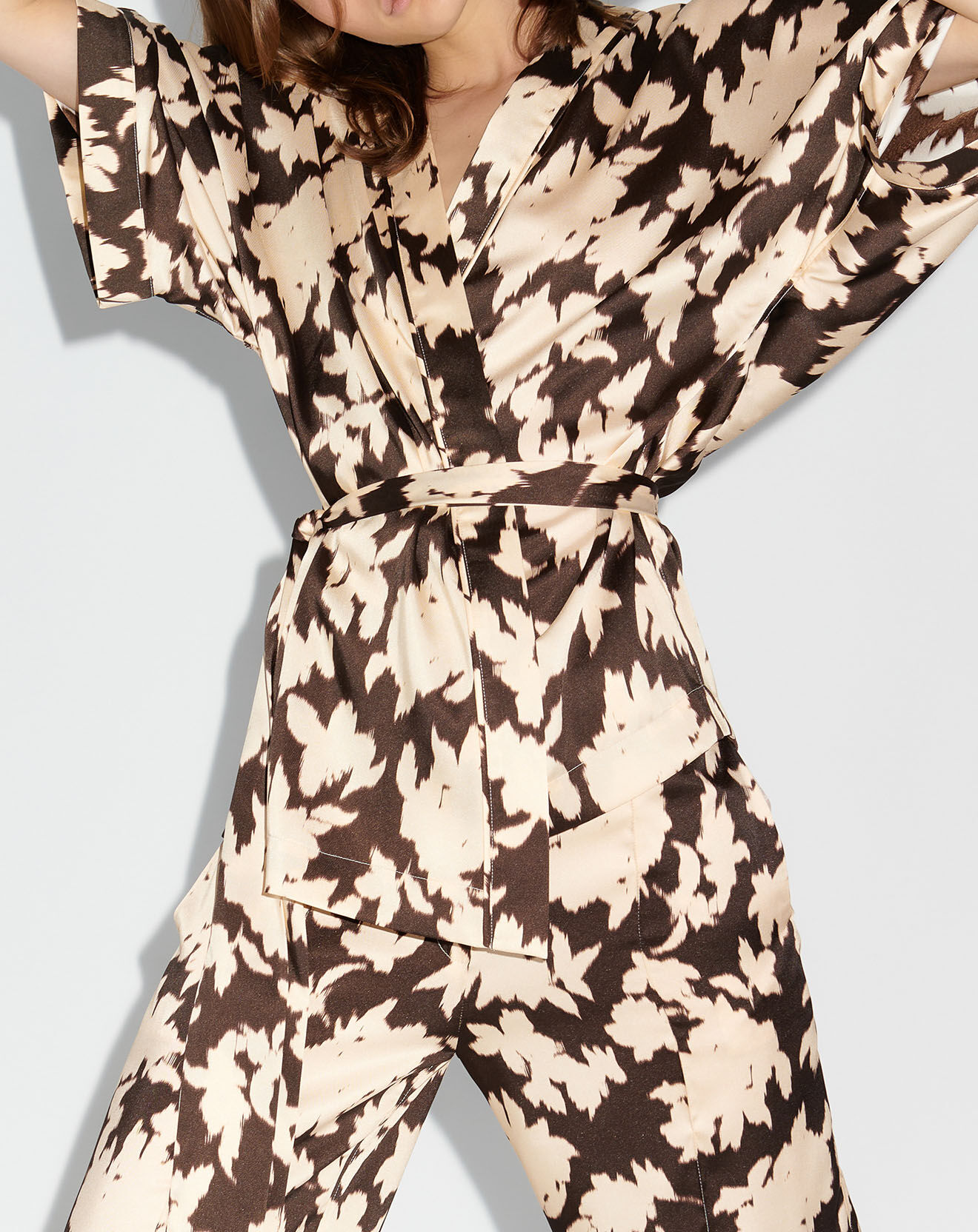 Zapa Top Kimono fluide Vieran chocolat