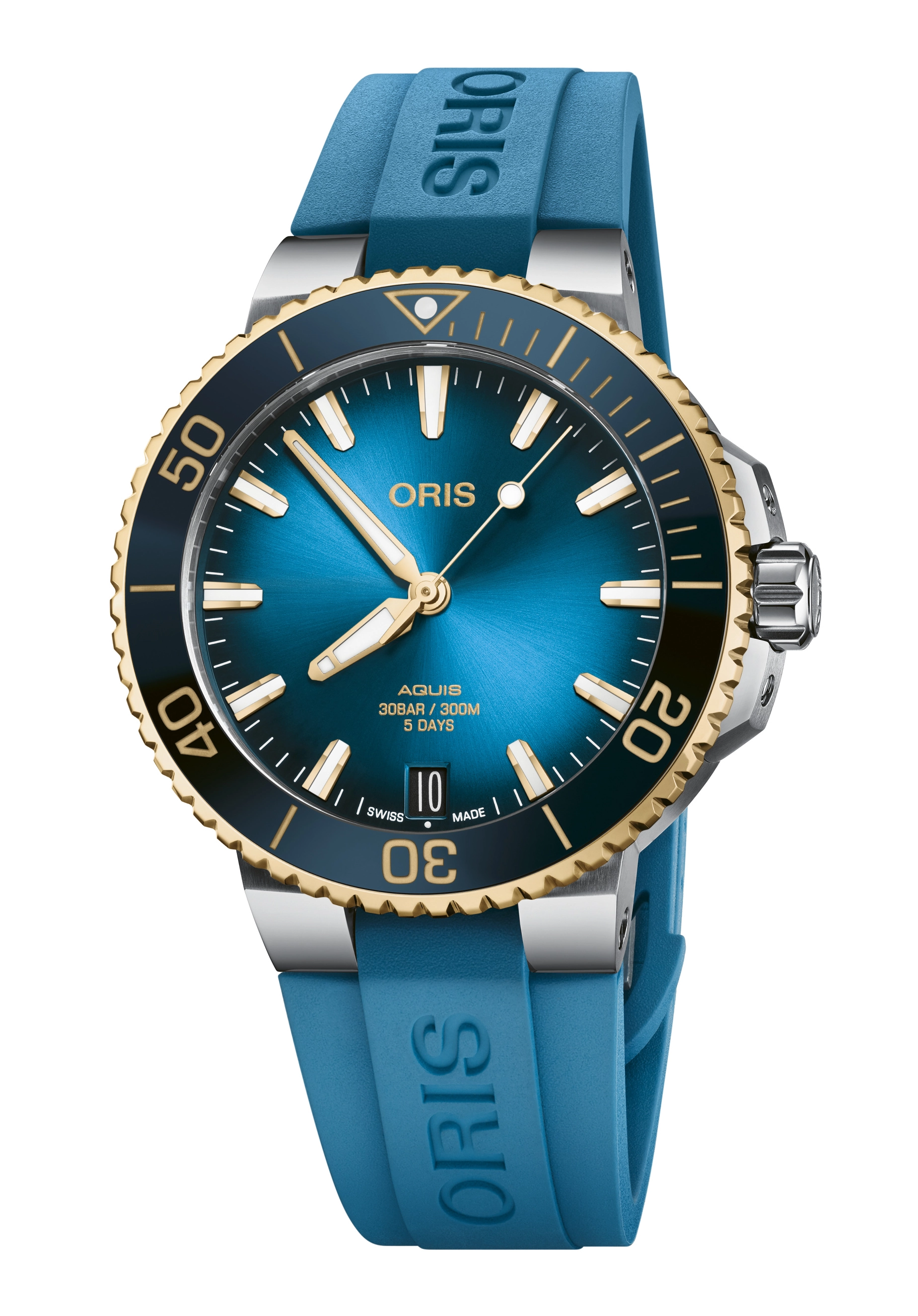 Oris Aquis Date Calibre 400 Bi-Colour Blau