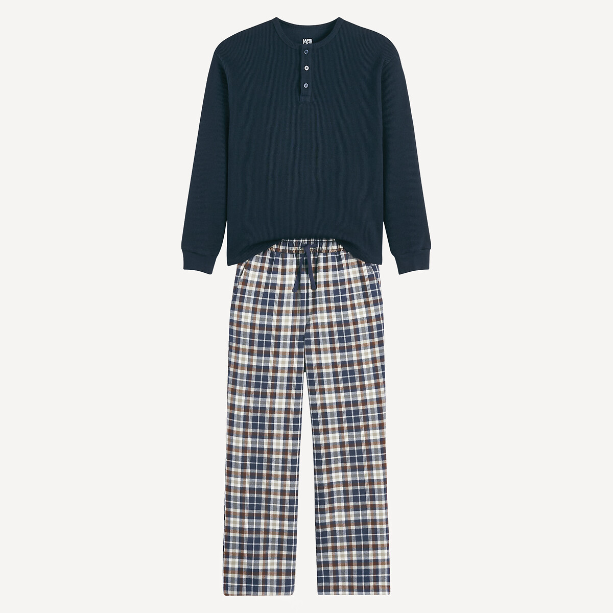 COLEÇÕES LA REDOUTE<br>Pijama com calça de flanela xadrez