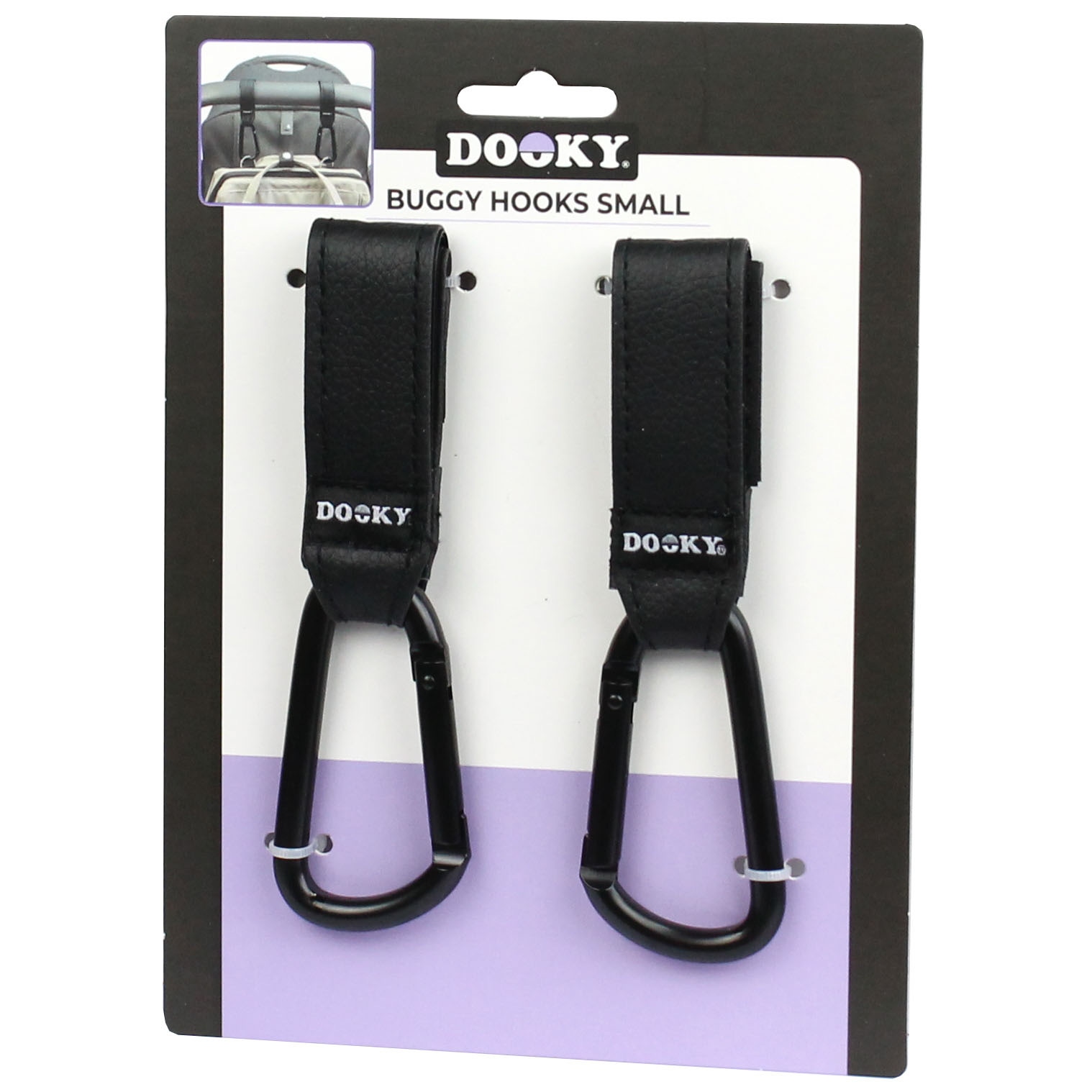 Dooky buggyhaken klein Black
