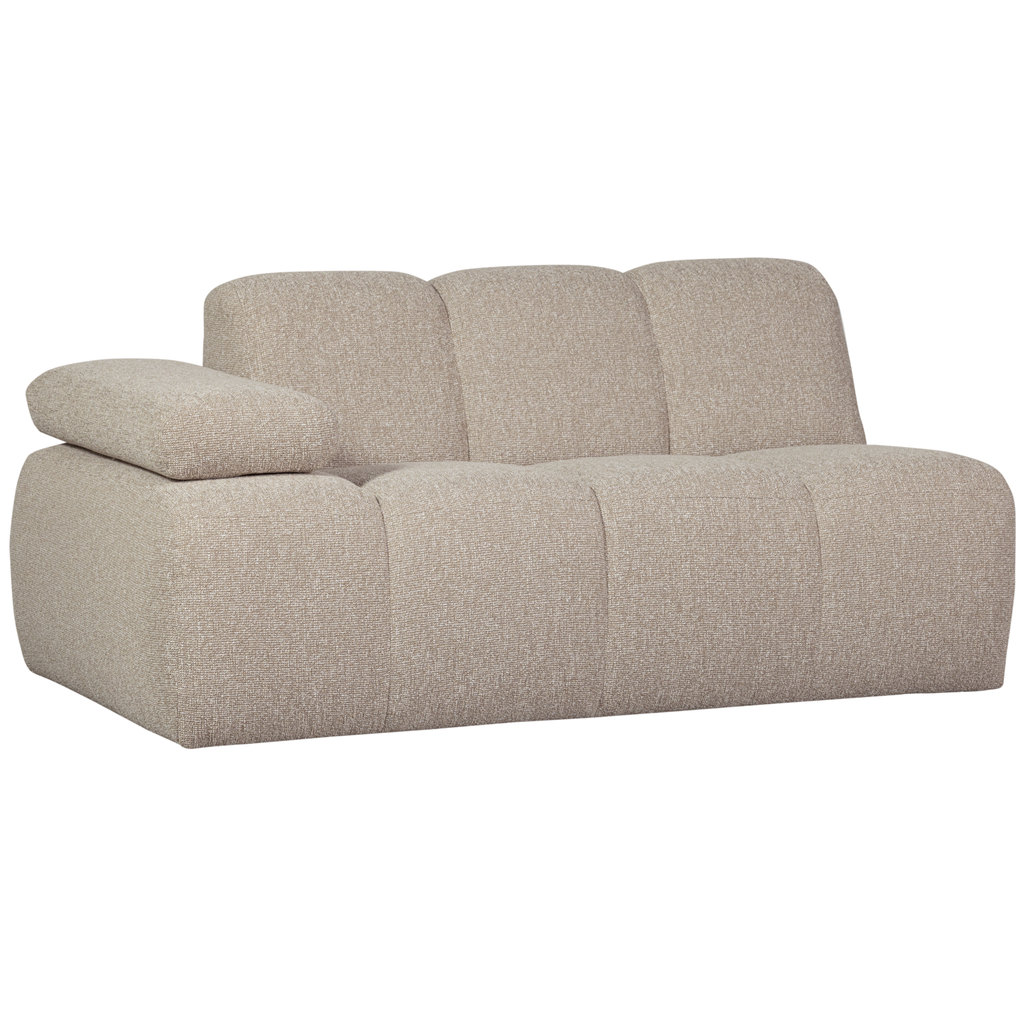 1,5-zits bank Mojo met Arm Links Bouclé Beige Melange Mojo 1,5-Zits Met Arm Links Bouclé Beige Melange