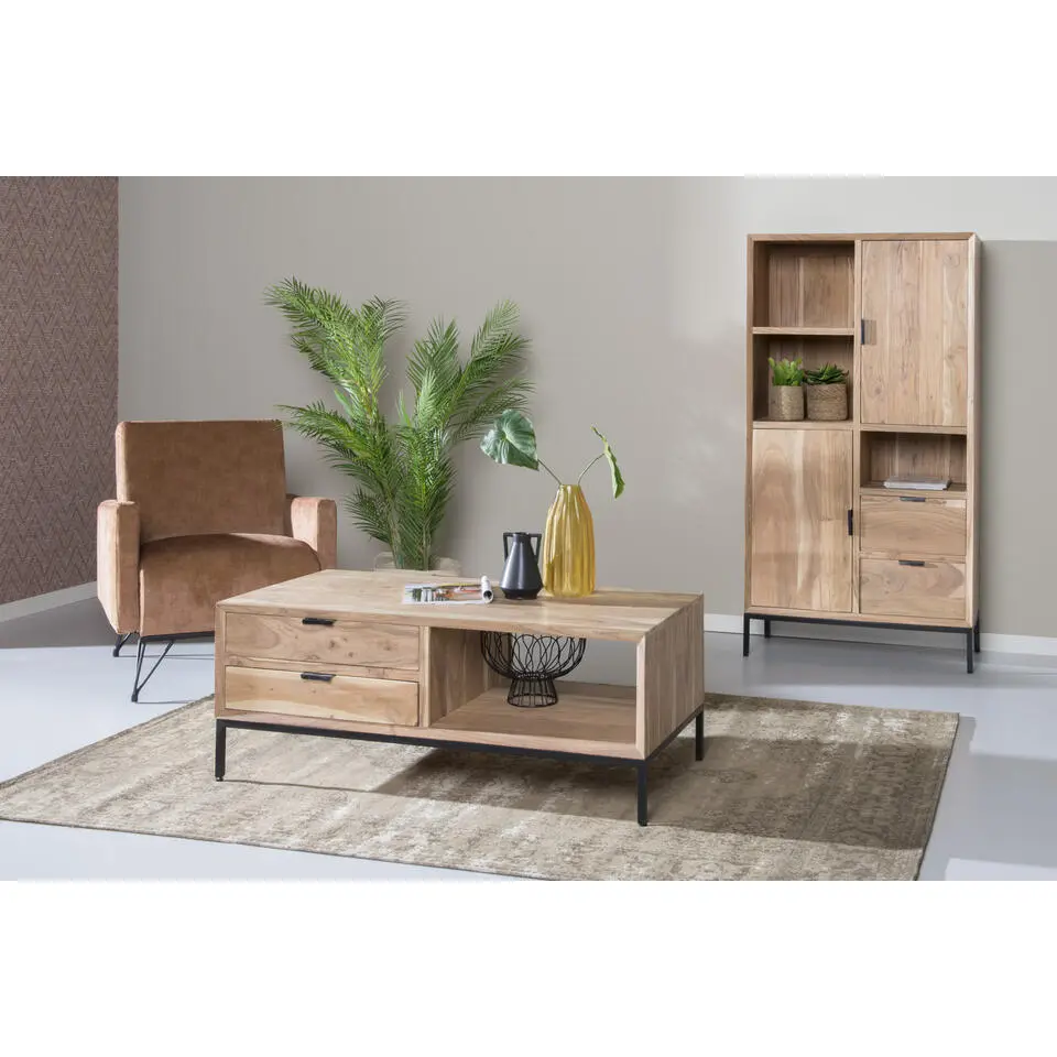 Livingfurn - Salontafel Oslo - 60x120x45cm - Acasiahout