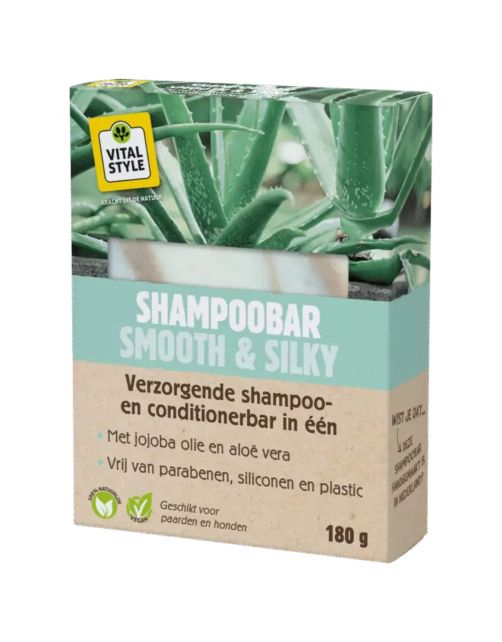 Vitalstyle Shampoobar Smooth & Silky - Paardenvachtverzorging - 180 g