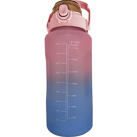 Motivationsflaske- rosa/lyseblå (2000ml)