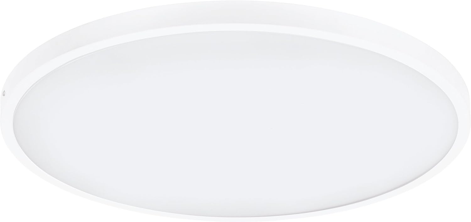 EGLO LED Deckenleuchte Fueva 1, 1 flammige Deckenlampe, Material: Aluminium, Kunststoff, Farbe: Weiß, Ø: 60 cm, warmweiß