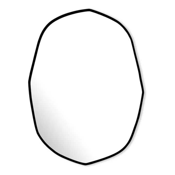 M Nuance Miroir extra plat biseauté contour noir- forme aléatoire 66x85 | Noir