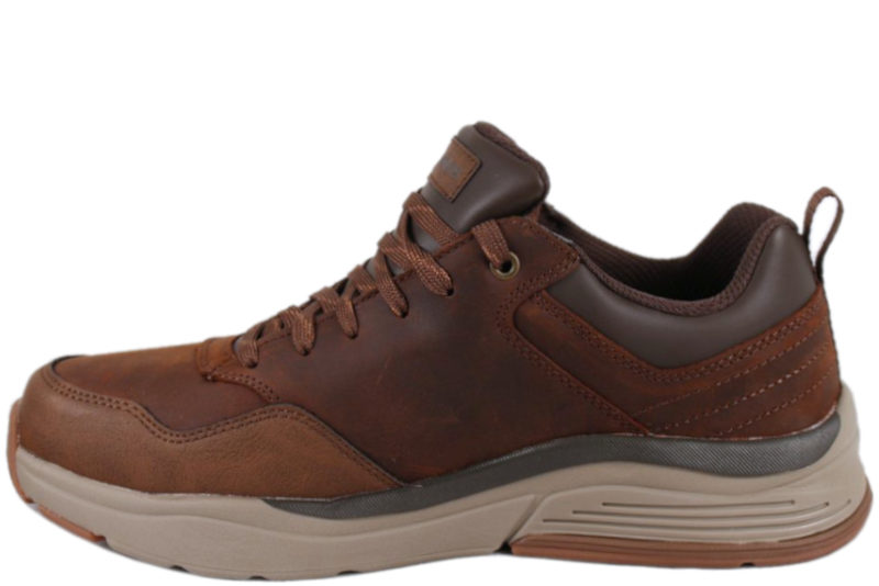 SKECHERS BENAGO-HOMBR BRUN SNØRESKO