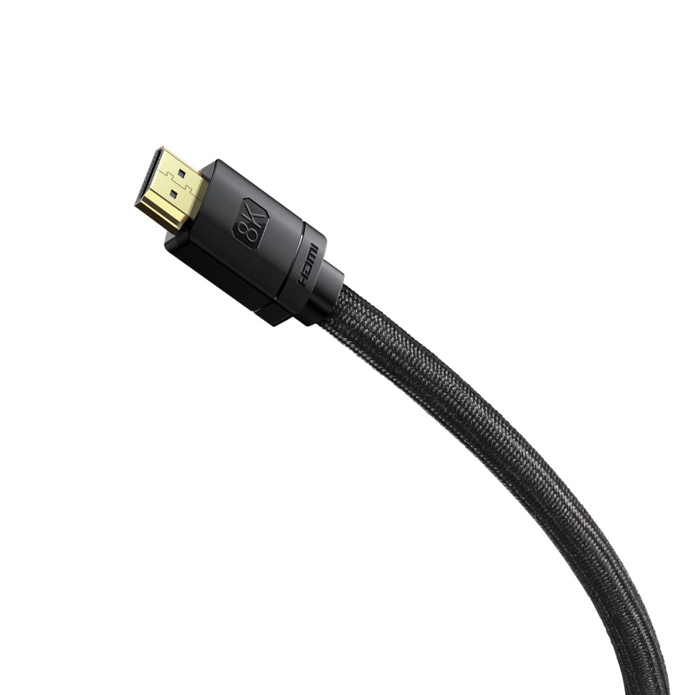 (1m) High Definition Series 3D / 8K Ultra HD High Speed 2.1 Nylon HDMI Kabel mit vergoldetem Stecker - Schwarz