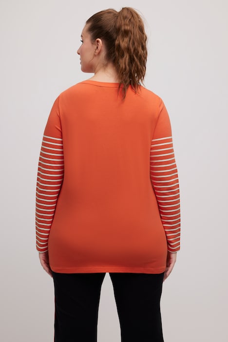 Shirt, Streifen, Leuchtturm, Classic, Rundhals, Langarm