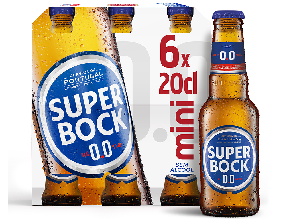 CERVEJA SEM ALCOOL SUPER BOCK 00% 6X0.20L