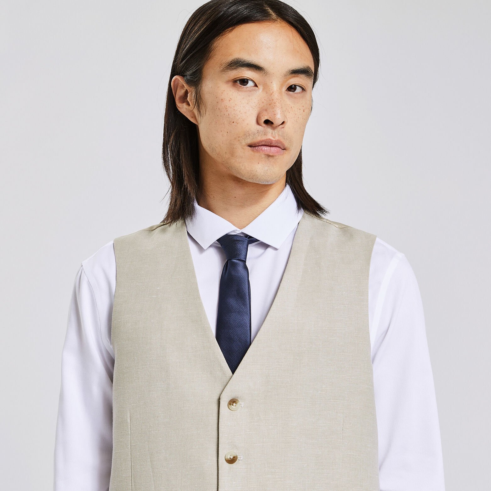 Gilet de costume Beige