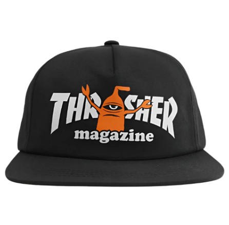 Thrasher Cap Toy Machine Sect Snapback Black