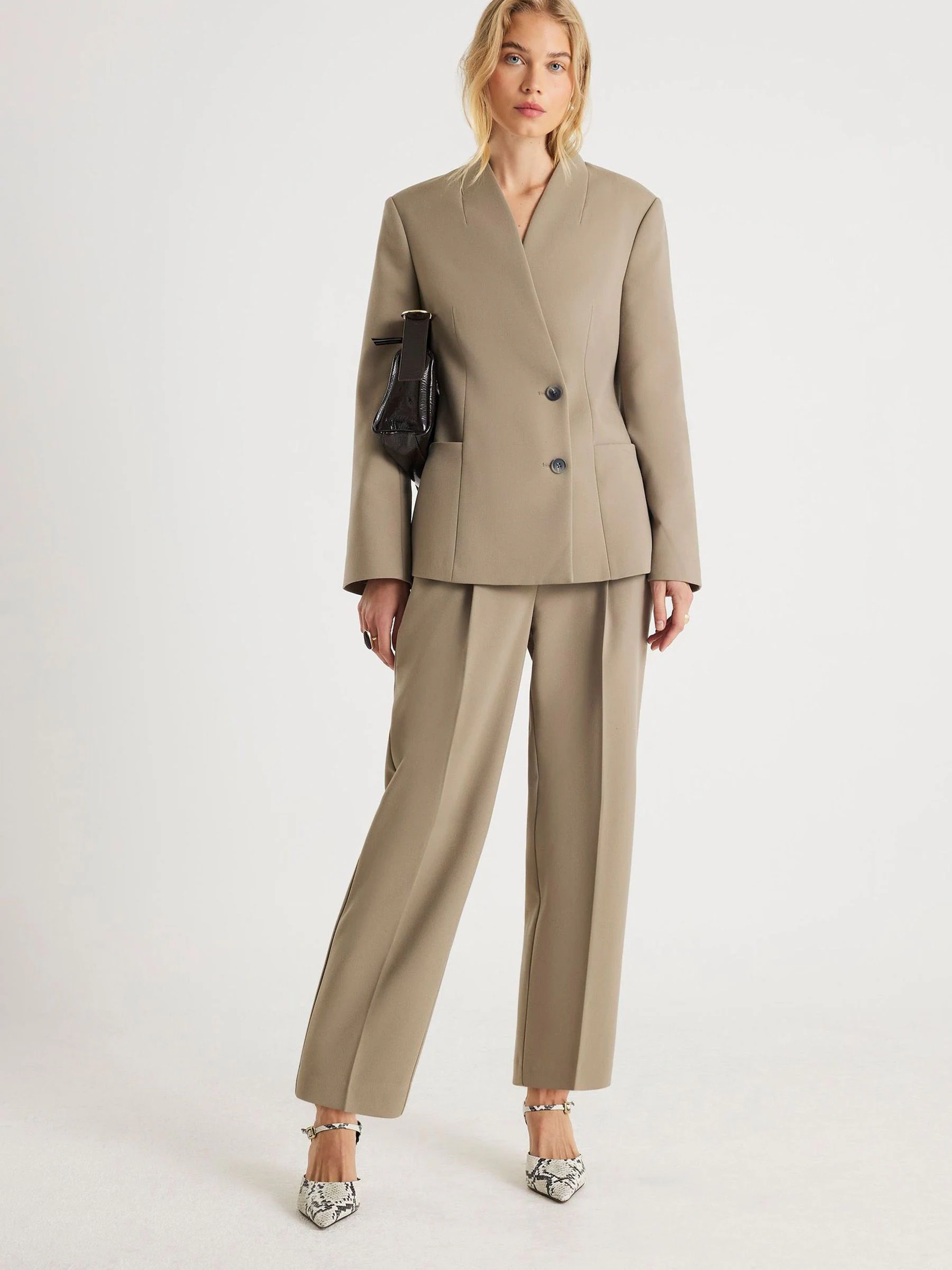 River Island Collarless Blazer
