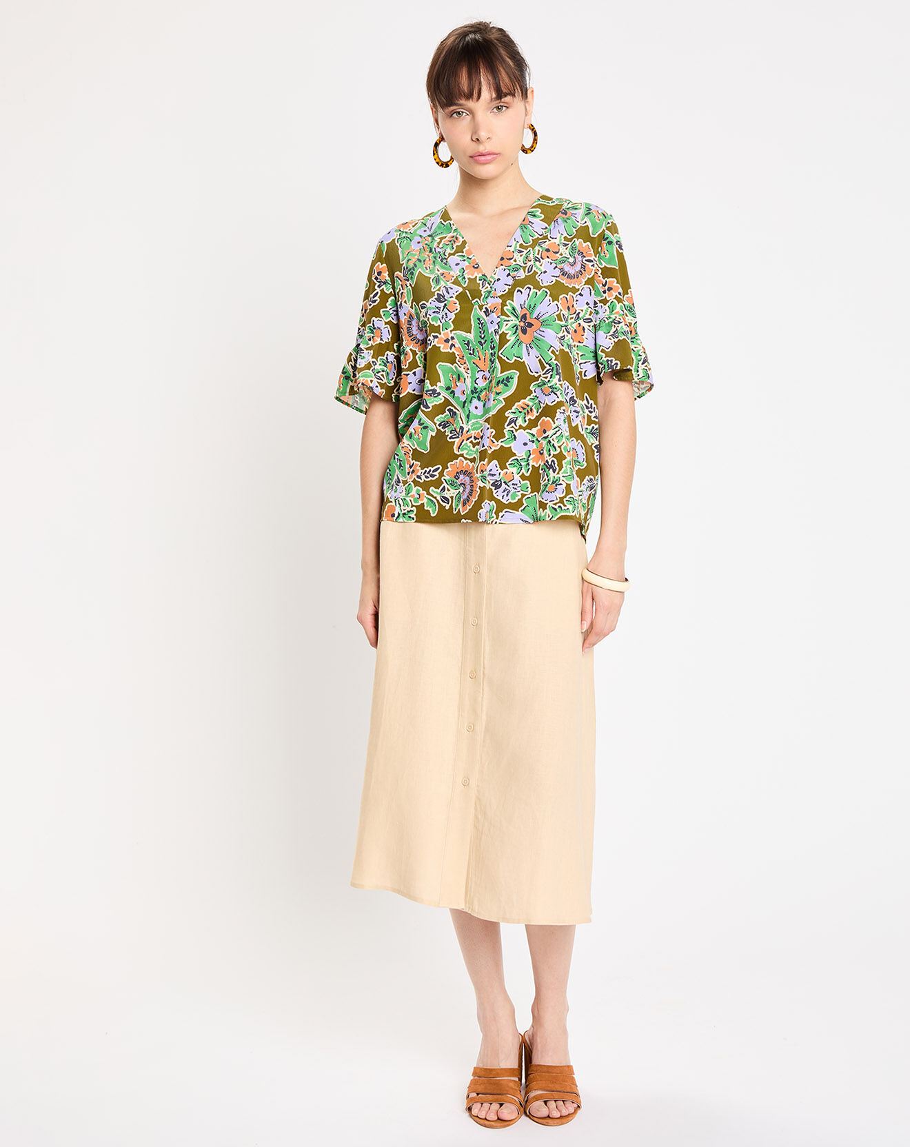 Jodhpur Top Rica imprimé fleurs multicolore