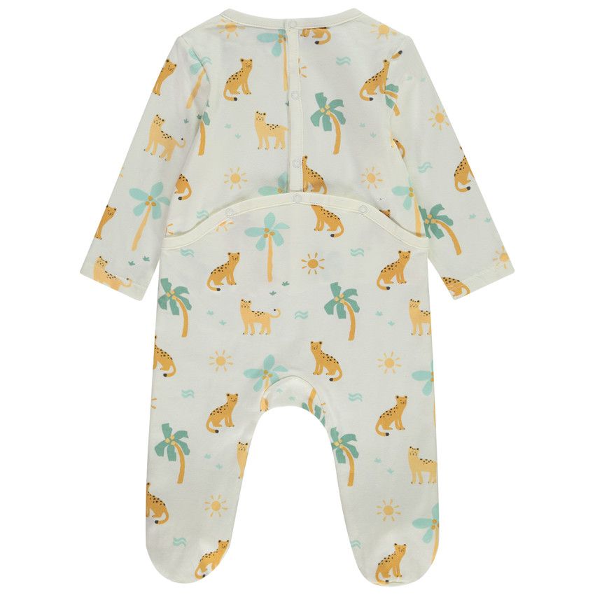 Lot de 4 dors-bien fantaisie en jersey pour bébé garçon - Ecru