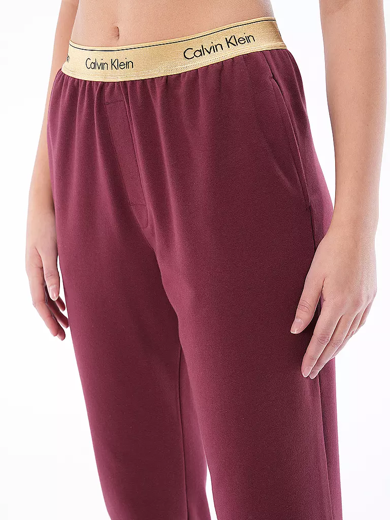CALVIN KLEIN Loungewear Hose  dunkelrot