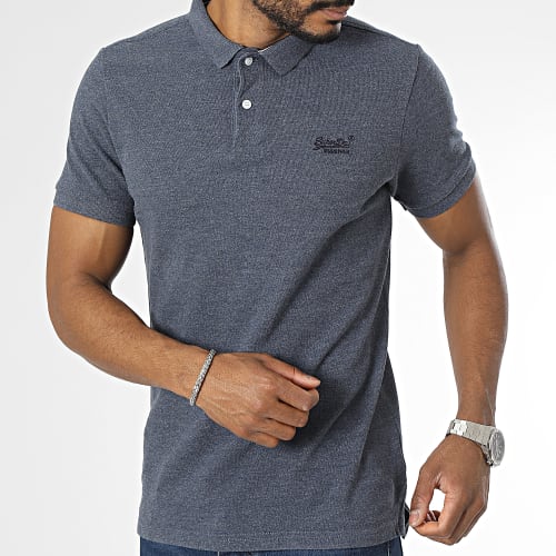 Polo Manches Courtes M1110343A Bleu Marine Chiné