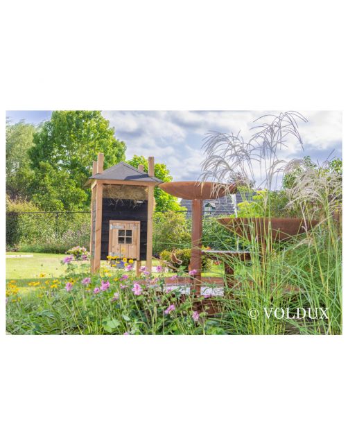 Voldux Hooiberg Teun - Kippenhok - 125x125x225 cm Naturel Zwart