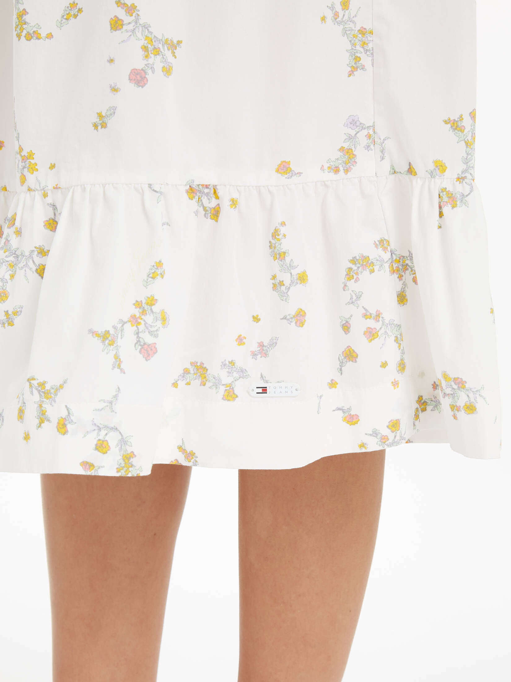 Tommy Jeans| Damen Rock TJW POPLIN TIERED MIDI SKIRT