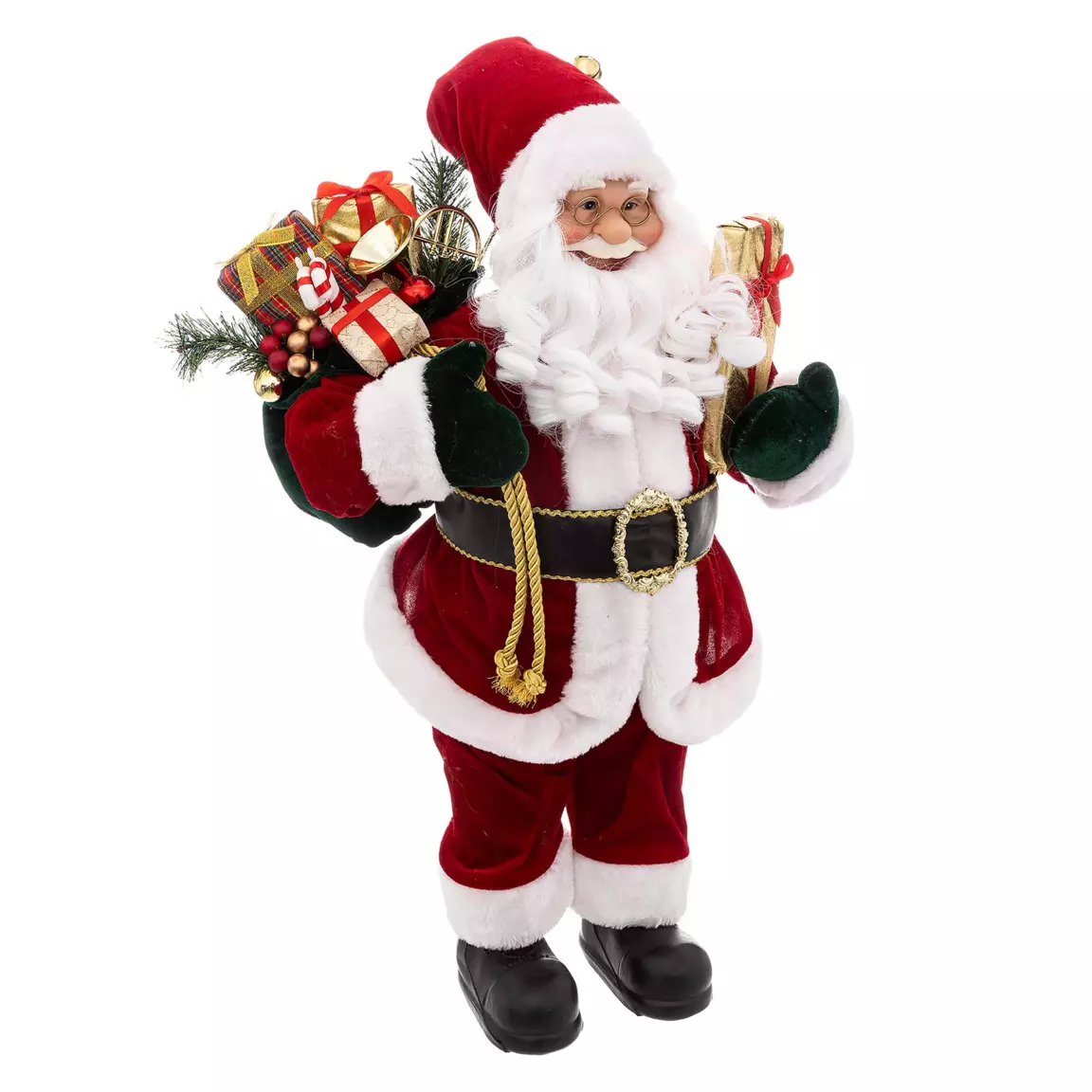 Père Noël déco traditionnel (H61 cm) Velours