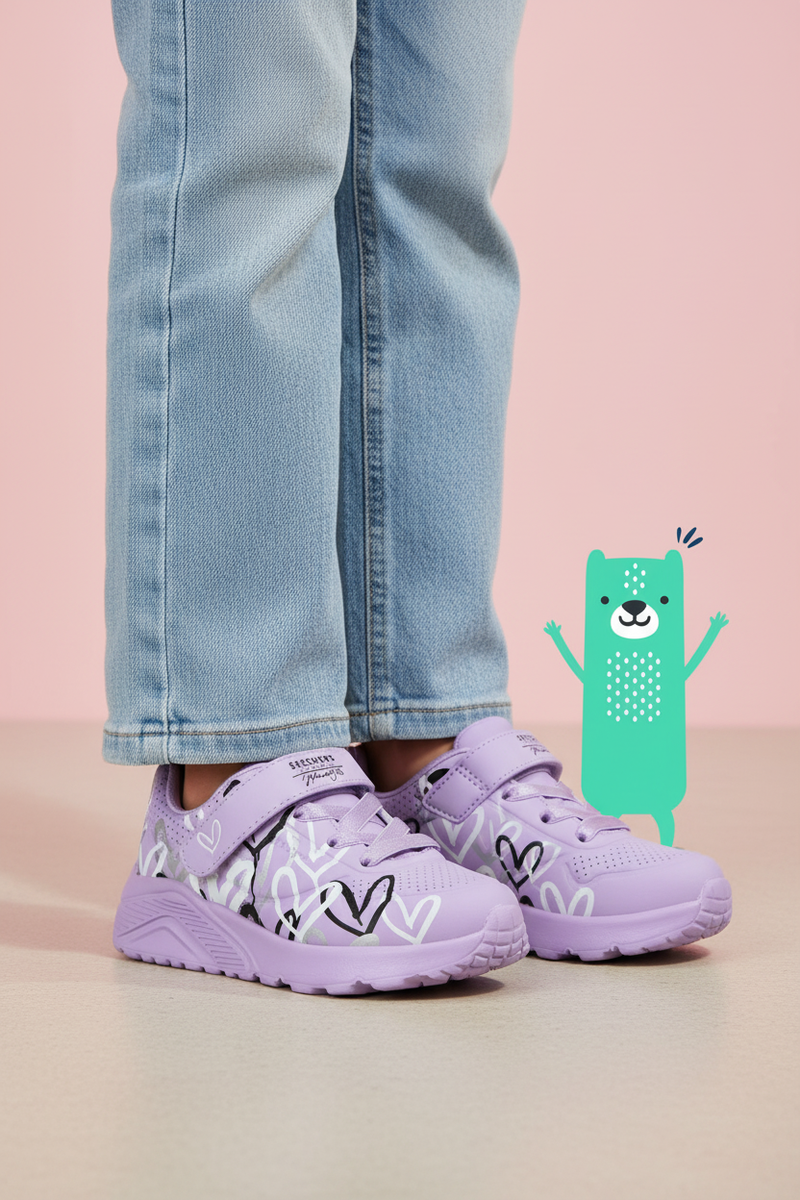 Skechers Uno Lite Love Levitate Sneakers Paars Meisjes