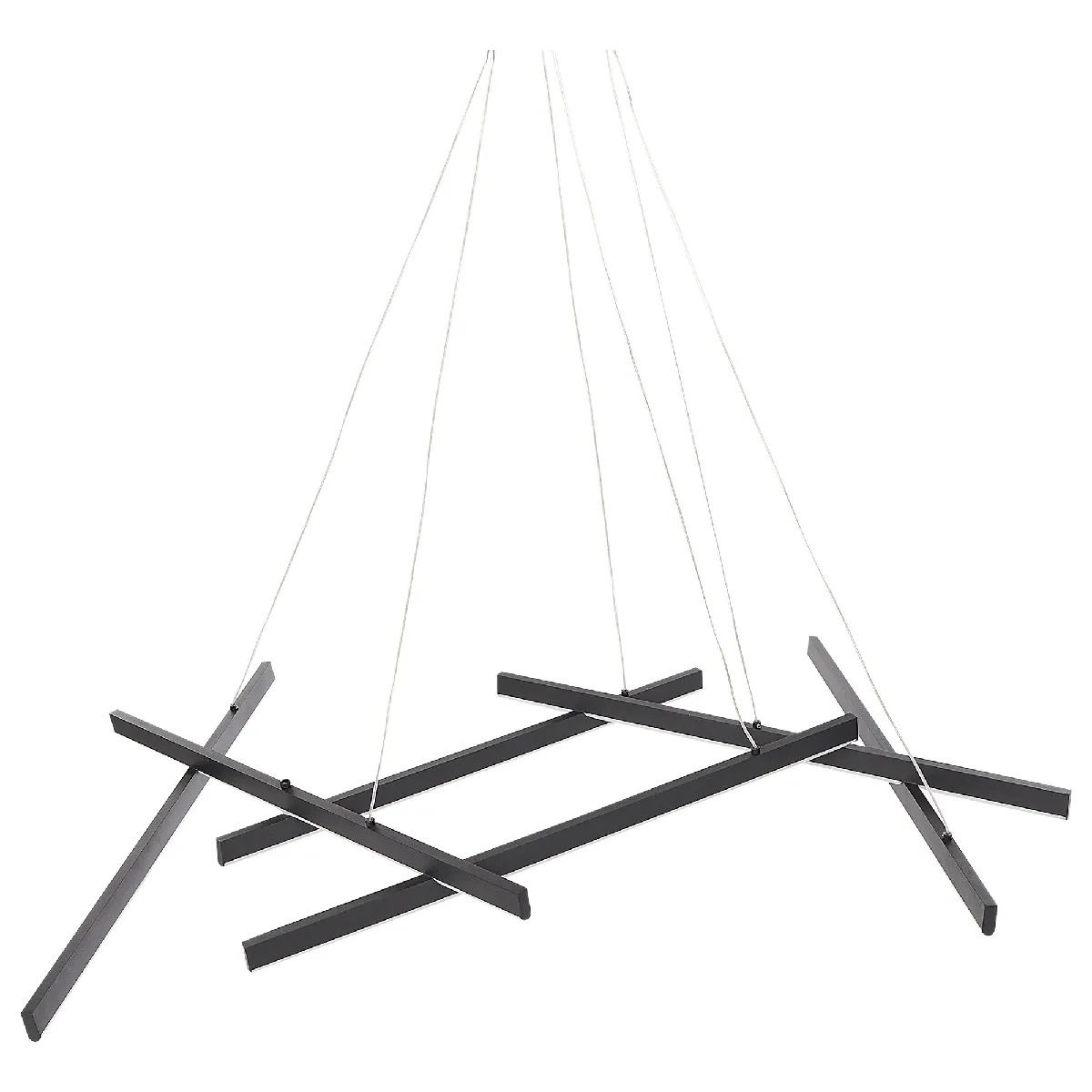 Beliani Lampe Suspension Kandra - Métal Noir