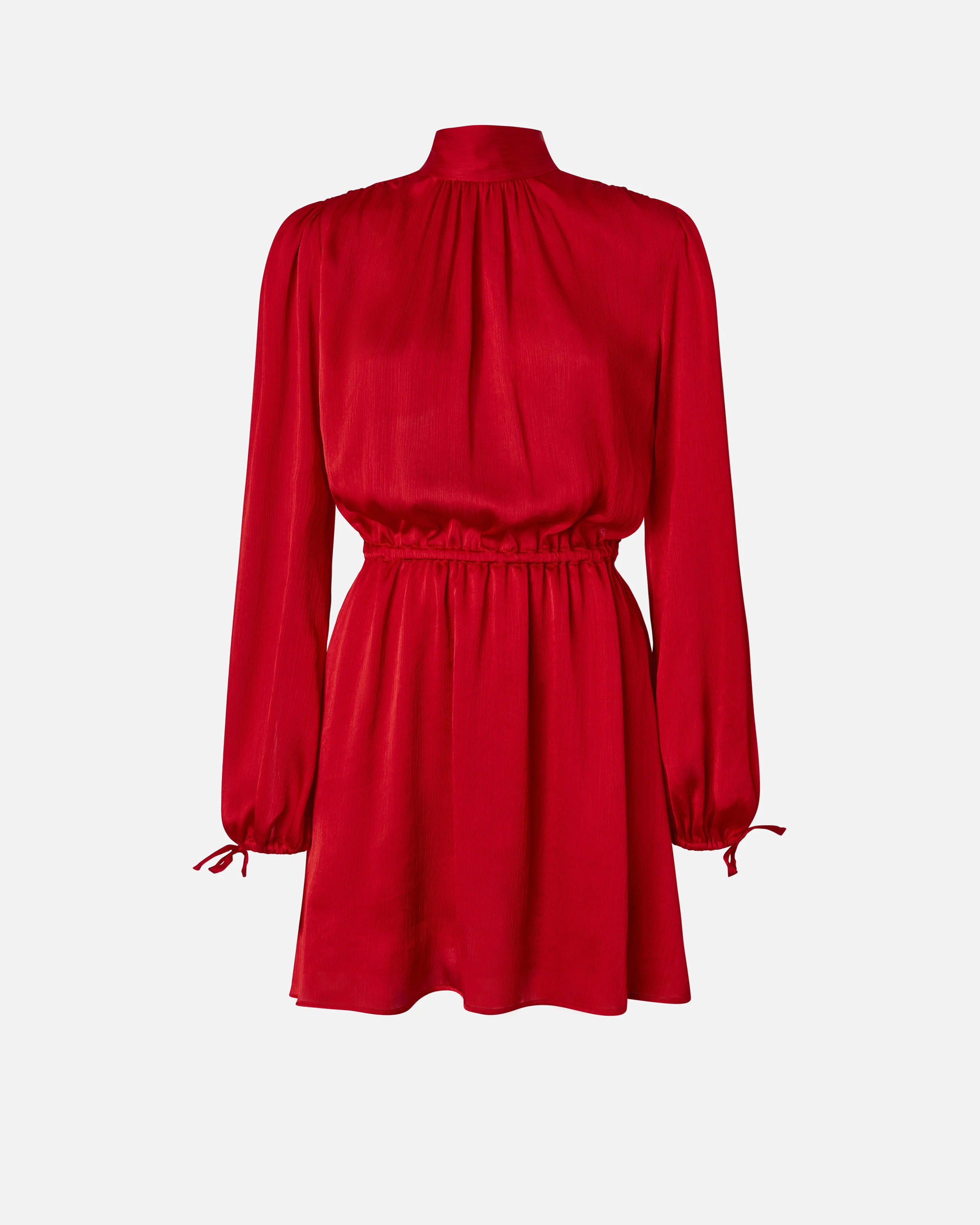 Mini-robe dos nu ondulée | Rouge