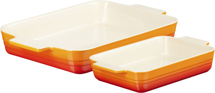 Le Creuset Heritage Rekt. Fadsæt 25 32 cm Volcanic Volcanic
