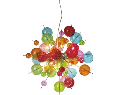 Hanglamp 10-lamp HxØ 150x65 cm kleurrijk