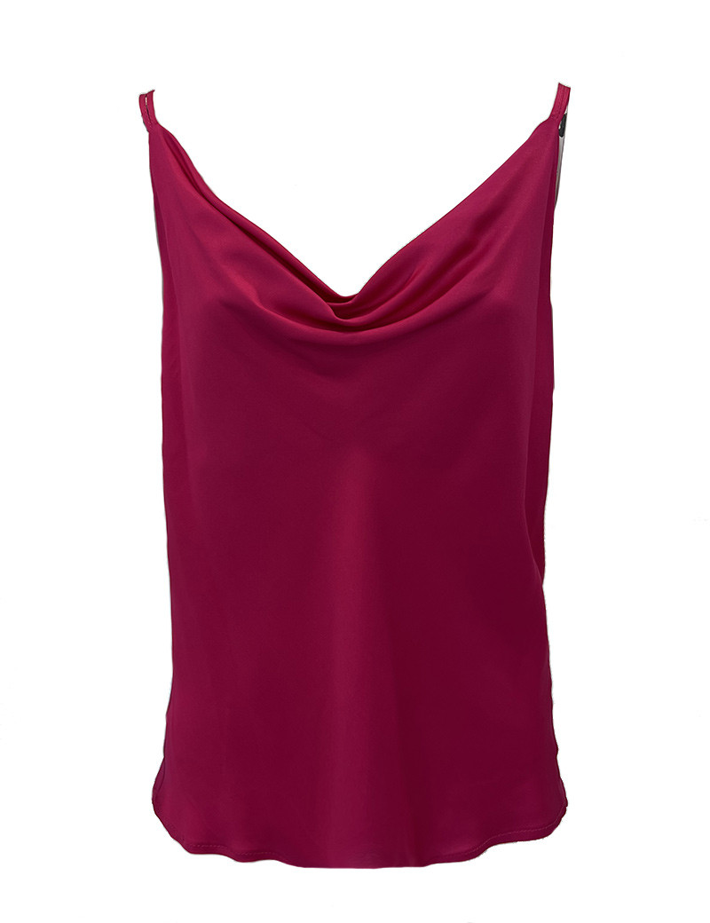 IMPERIAL DÉBARDEUR FINES BRETELLES EN VISCOSE FUSHIA