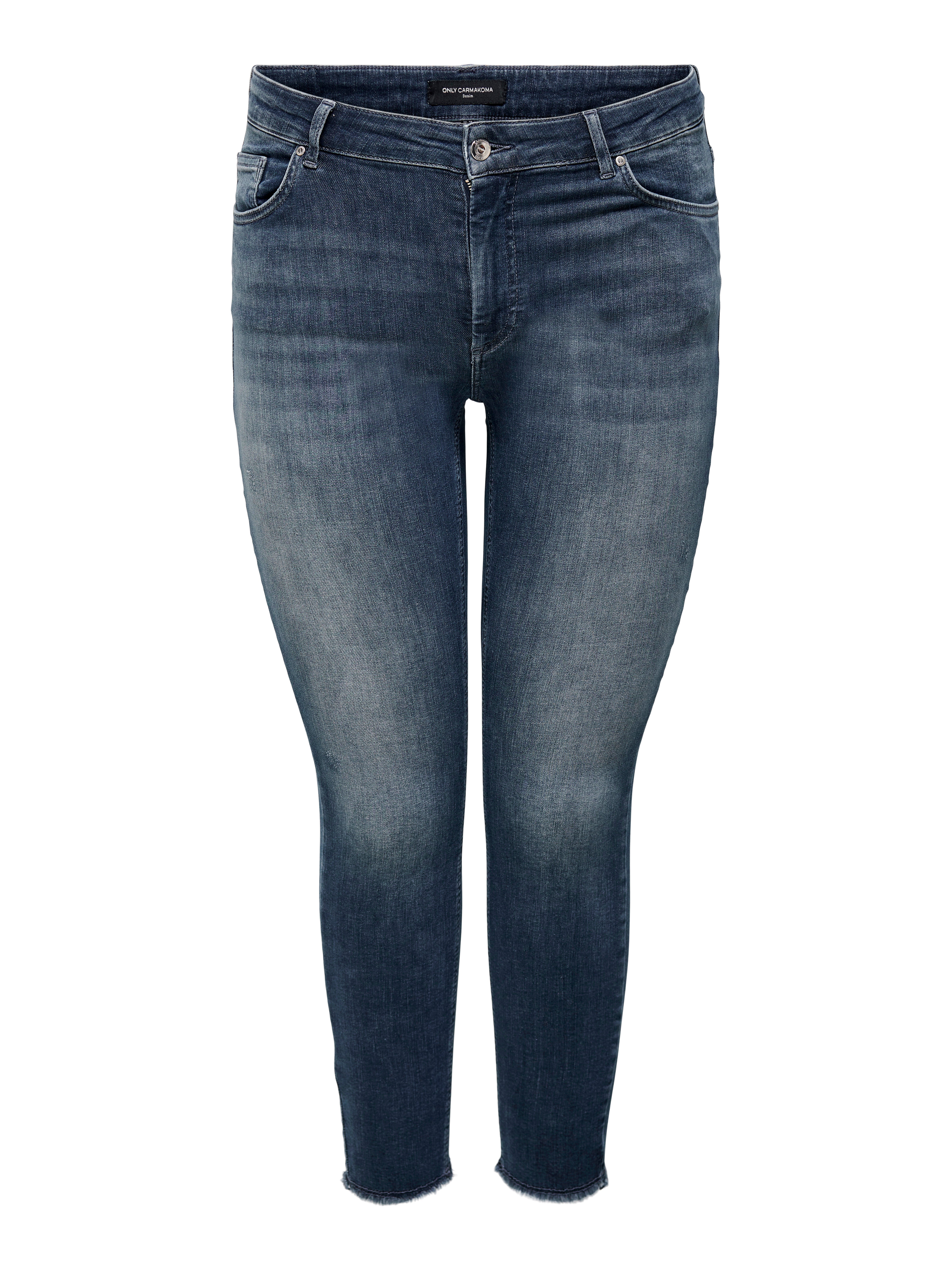 CARWILLY Hohe Taille Skinny Fit Jeans Blue Black Denim