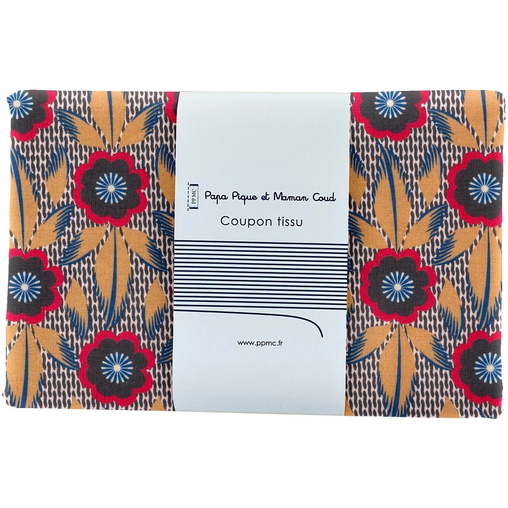 Coupon Tissu 1 M Fleurs De Savane