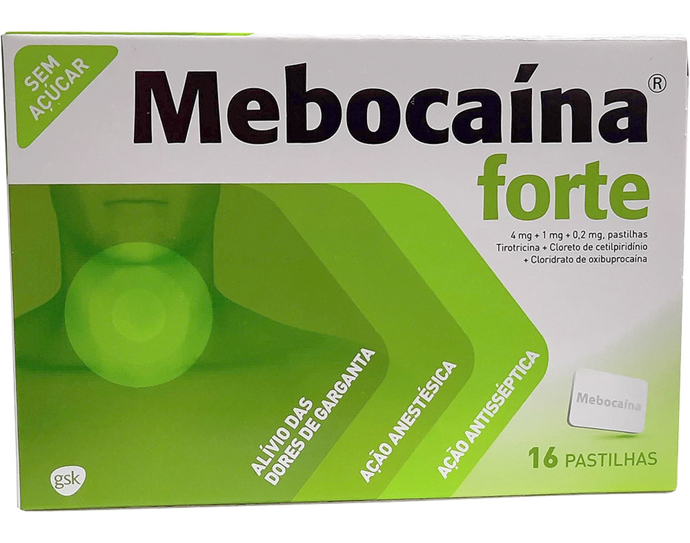 PASTILHAS MEBOCAINA FORTE 4MG   1MG   0.2MG 16UN