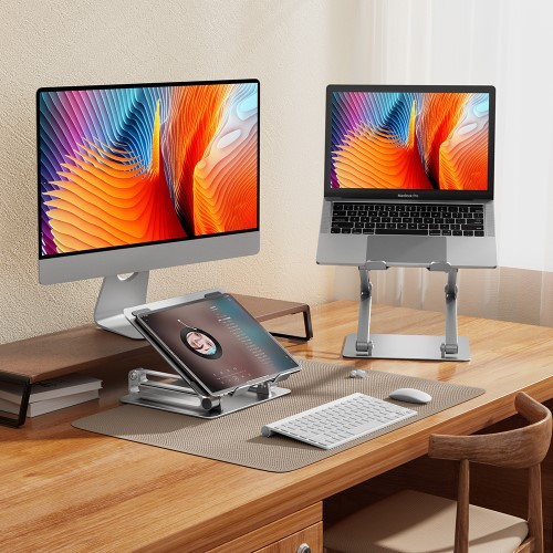 Passiv Kühlender MacBook / Laptop Alu Ständer Halterung Höhenverstellbar (11