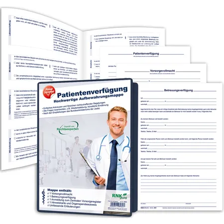 RNK Verlag Patientenverfügungen, 225x310mm, Mappe für 1 Person