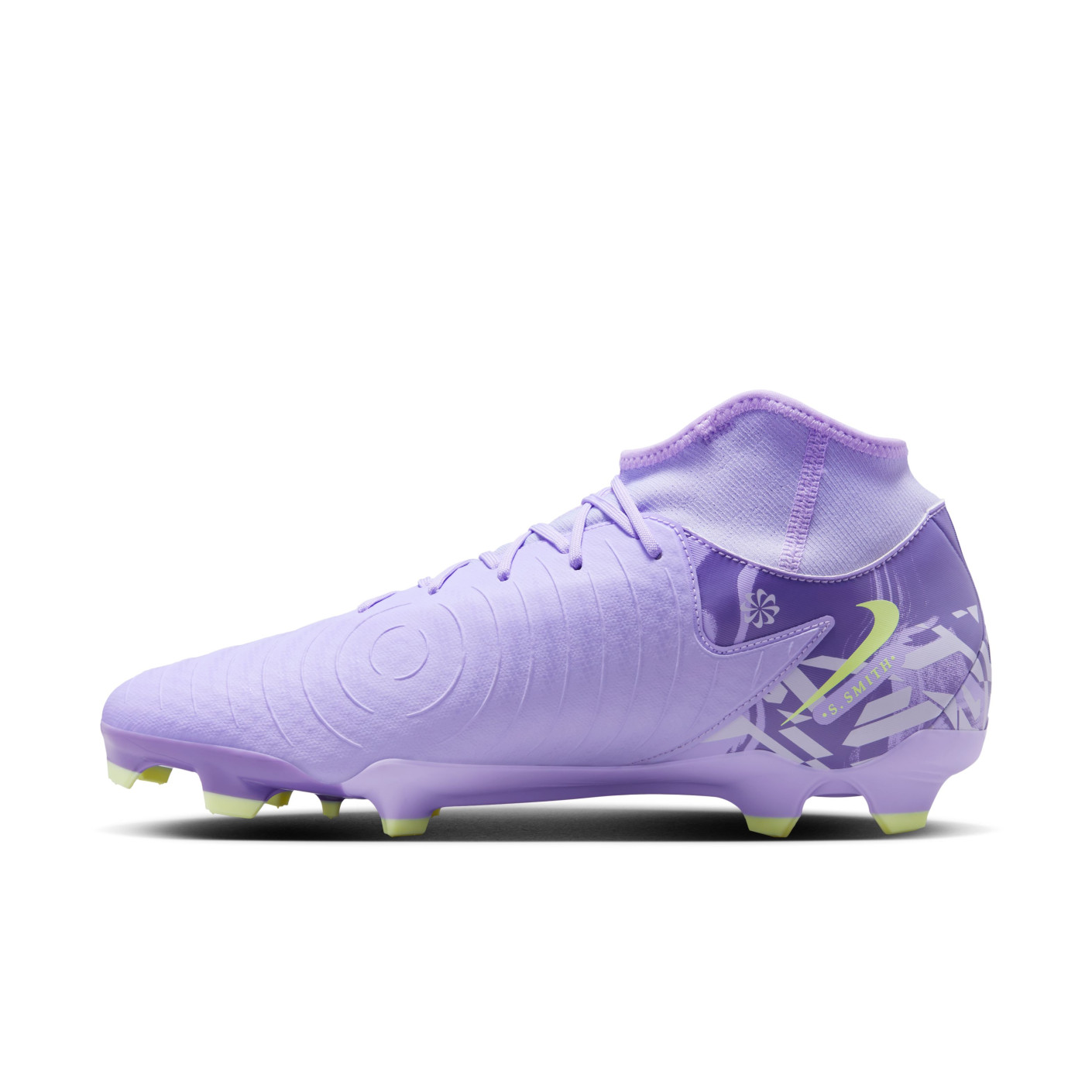 Nike Phantom Luna II Academy Gras / Kunstgras Voetbalschoenen (MG) Lichtpaars Lichtgeel
