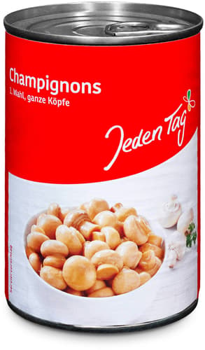 Jeden Tag Champignons ganze Köpfe 1. Wahl