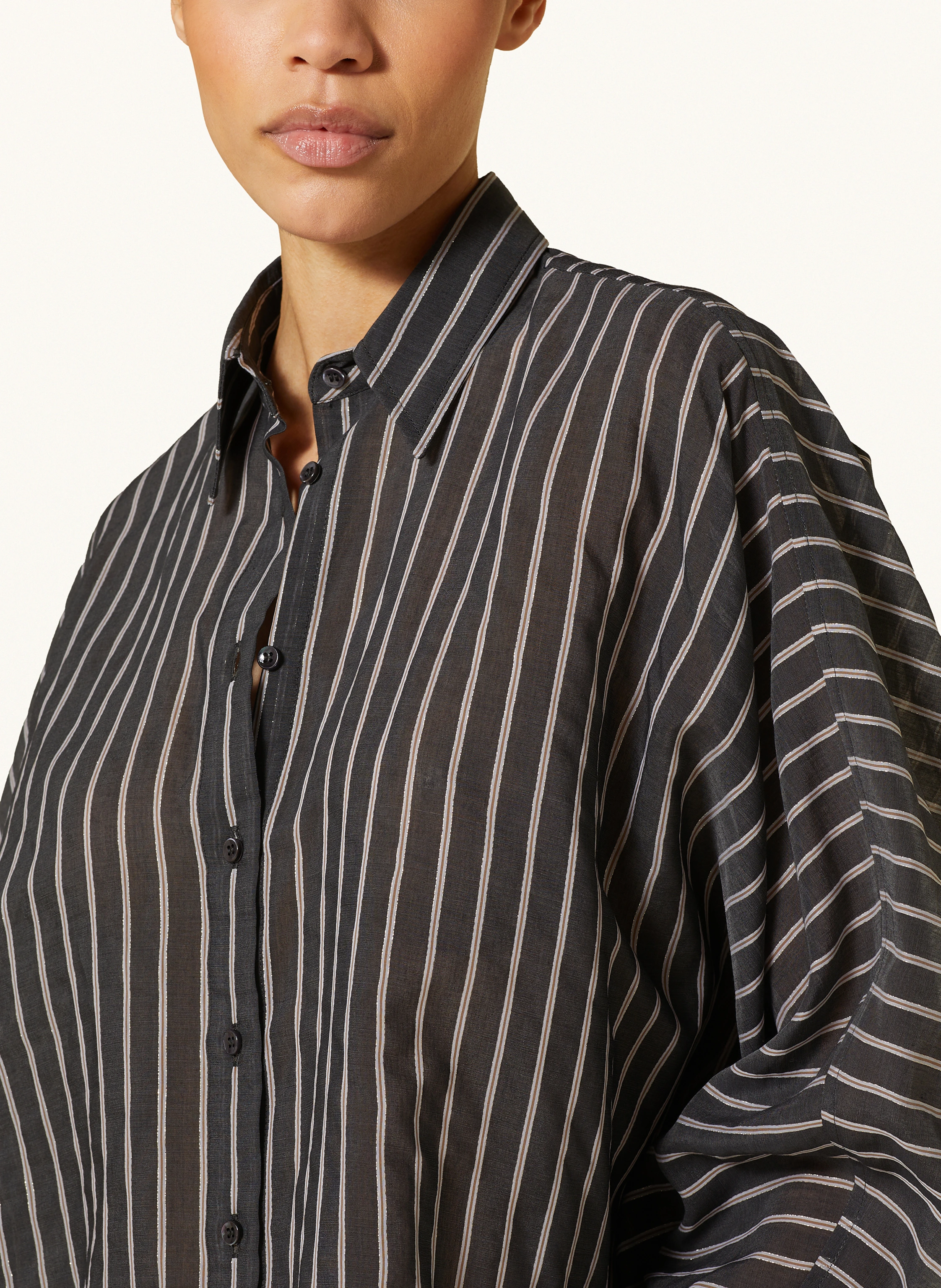 BRUNELLO CUCINELLI Hemdbluse mit Glitzergarn